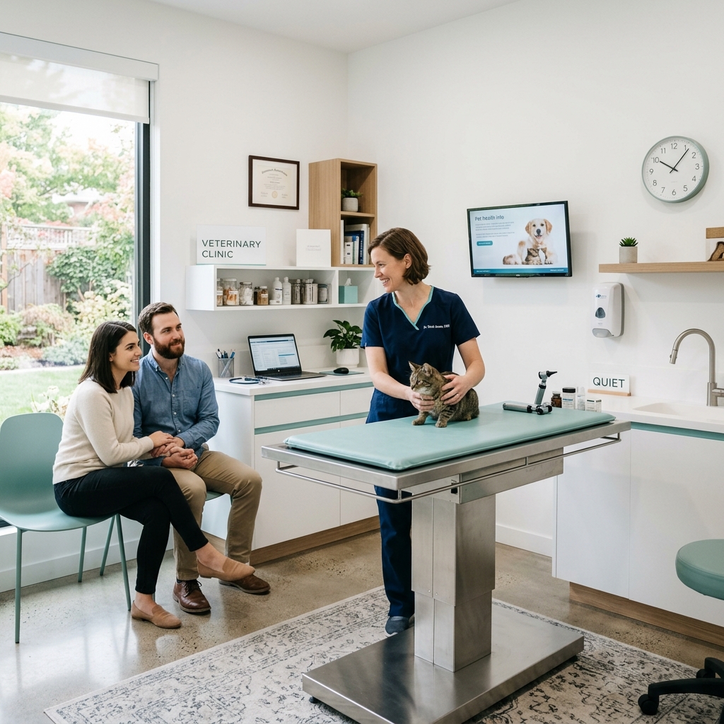 Sala de consulta de la Clínica Veterinaria Canifel en Cuenca