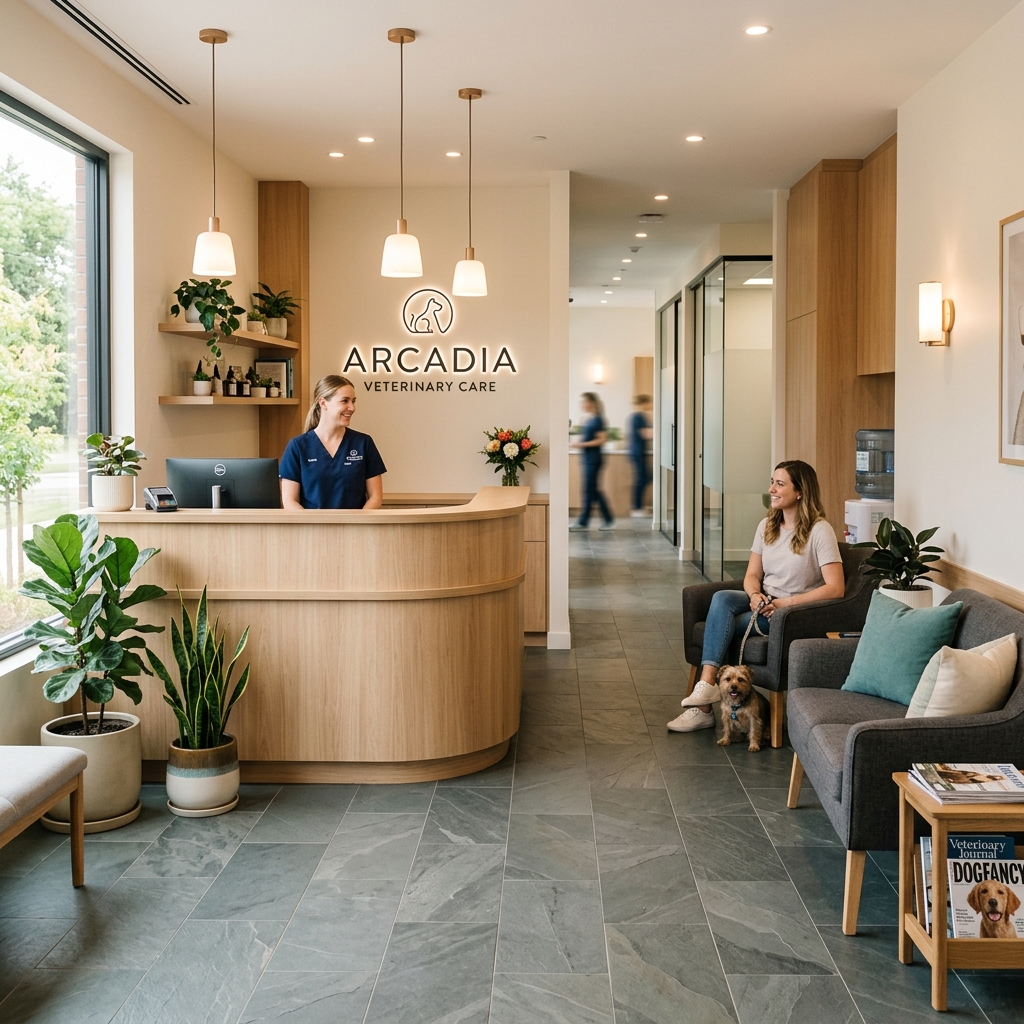 Fachada y recepción de Clínica Veterinaria Canifel en Cuenca